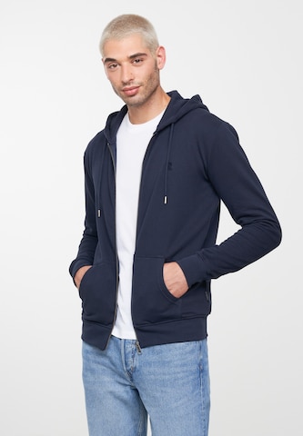 recolution Zip-Up Hoodie 'Birch' in Blue: front