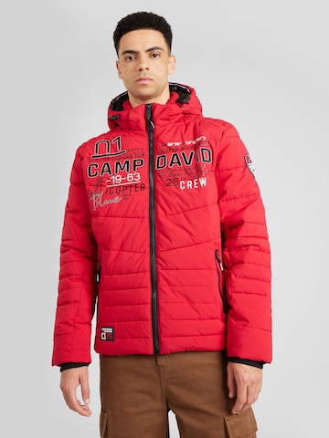 CAMP DAVID Winter Jacket in Red: front