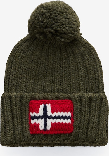 NAPAPIJRI Czapka 'Semiury 5' w kolorze oliwkowy / czerwony / czarny / białym, Podgląd produktu