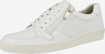 CAPRICE Athletic Lace-Up Shoes in White: front