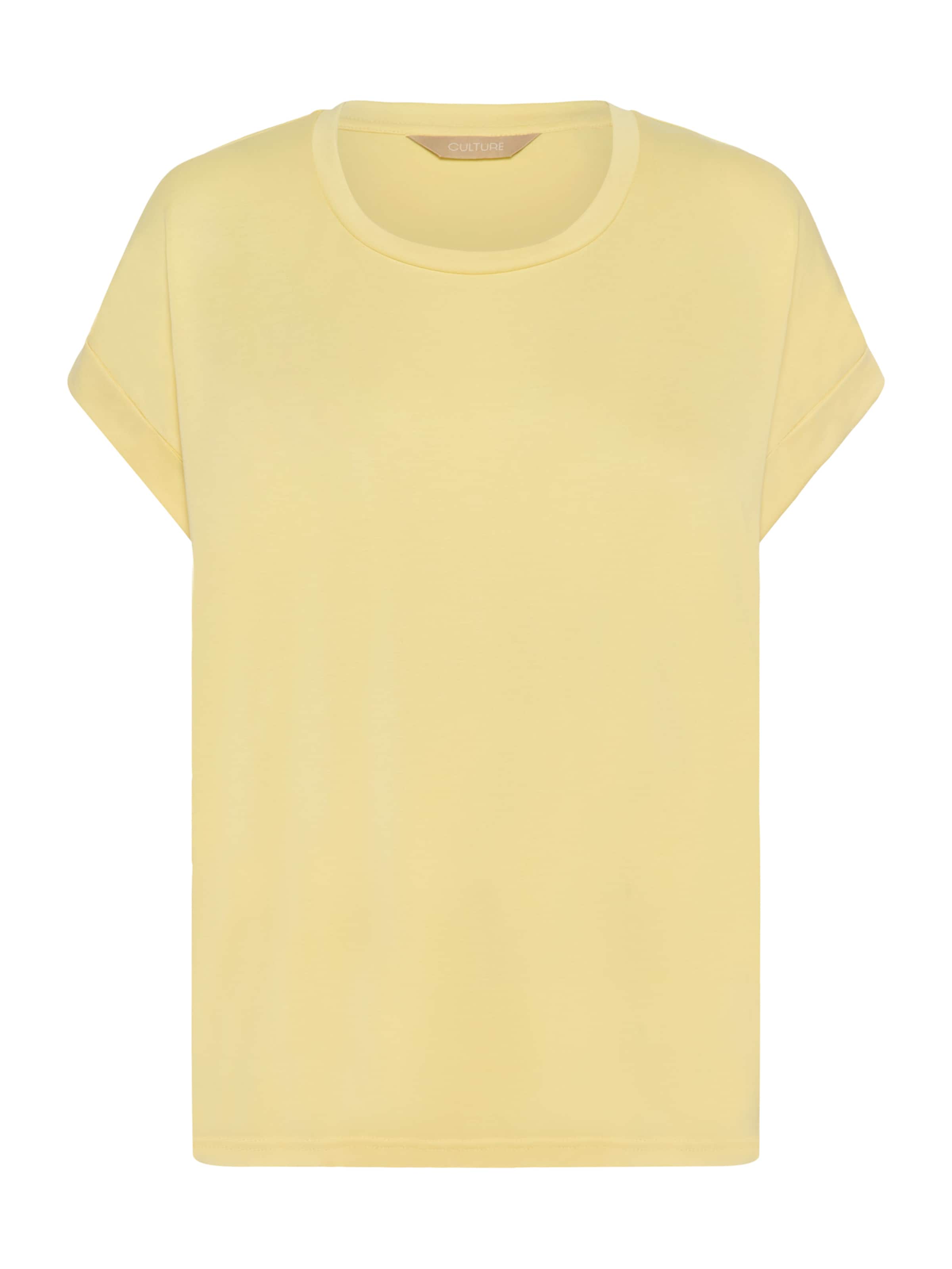 CULTURE - Camiseta 'Kajsa' en amarillo: frente