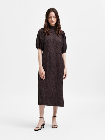 Robe SELECTED en marron : devant