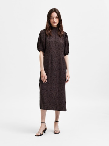 SELECTED FEMME Dress in Brown: front