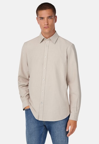 Coupe regular Chemise 'B Sustainable' Boggi Milano en beige : devant