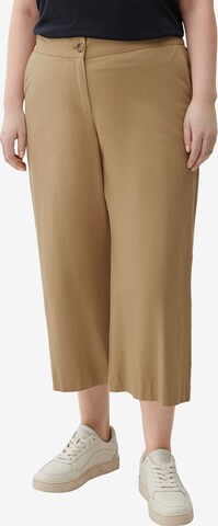 TRIANGLE Wide leg Pants in Brown: front