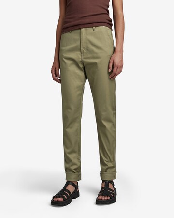 G-Star RAW Skinny Chino Pants in Green: front