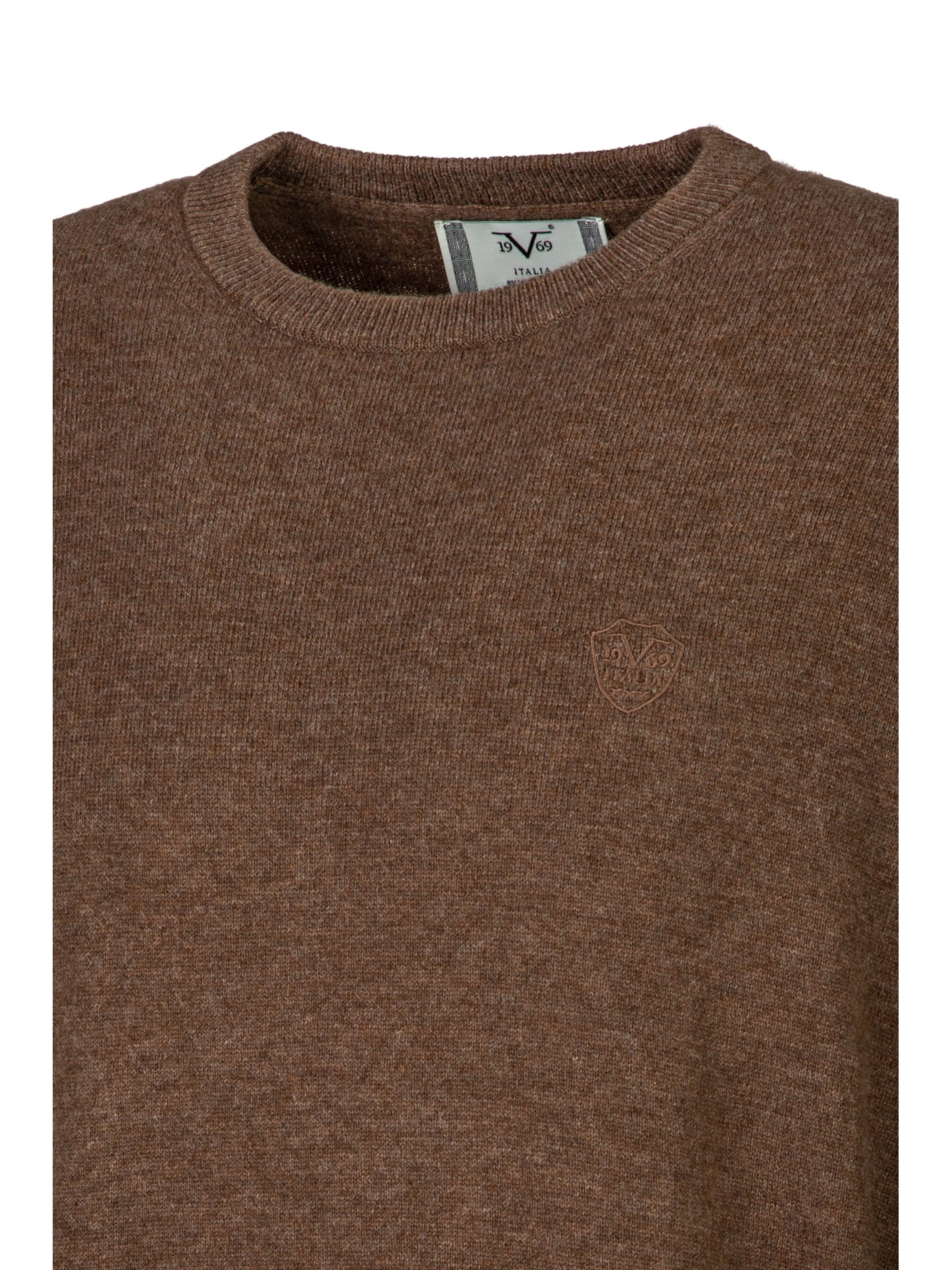 19V69 ITALIA Pullover 'Clint Embro' in Braun