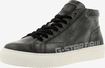 G-Star RAW High-Top Sneakers 'LOAM MID WORN' in Black: front