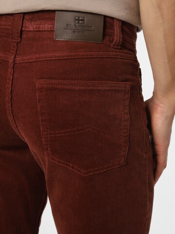 Nils Sundström Regular Trousers 'Aiden' in Brown
