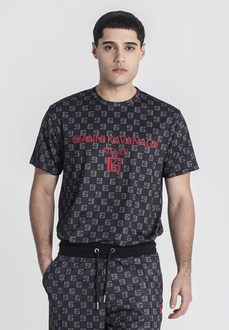 T-Shirt fonctionnel Gianni Kavanagh en noir : devant