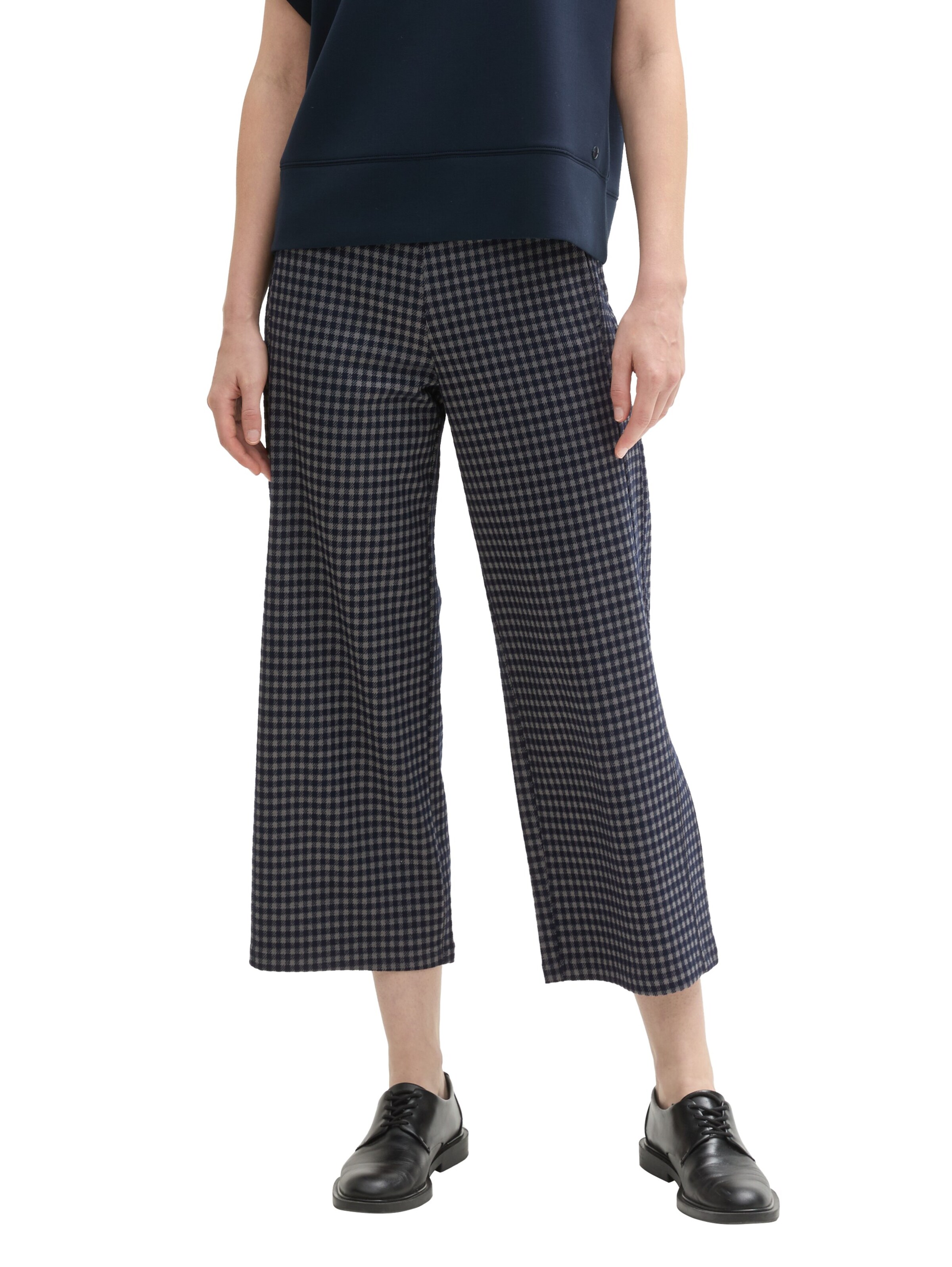 TOM TAILOR Wide leg Pants in Black: front