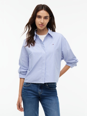 Tommy Jeans Blouse in Blauw: voorkant