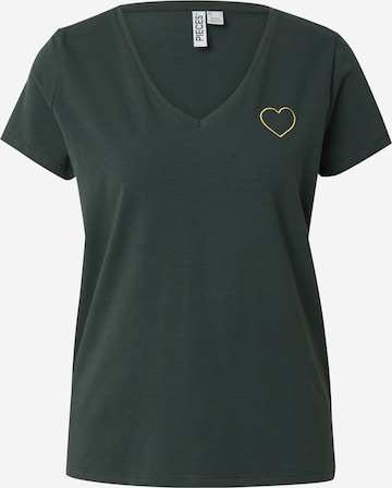 PIECES Shirt 'PCNEW BILLY' in Green: front