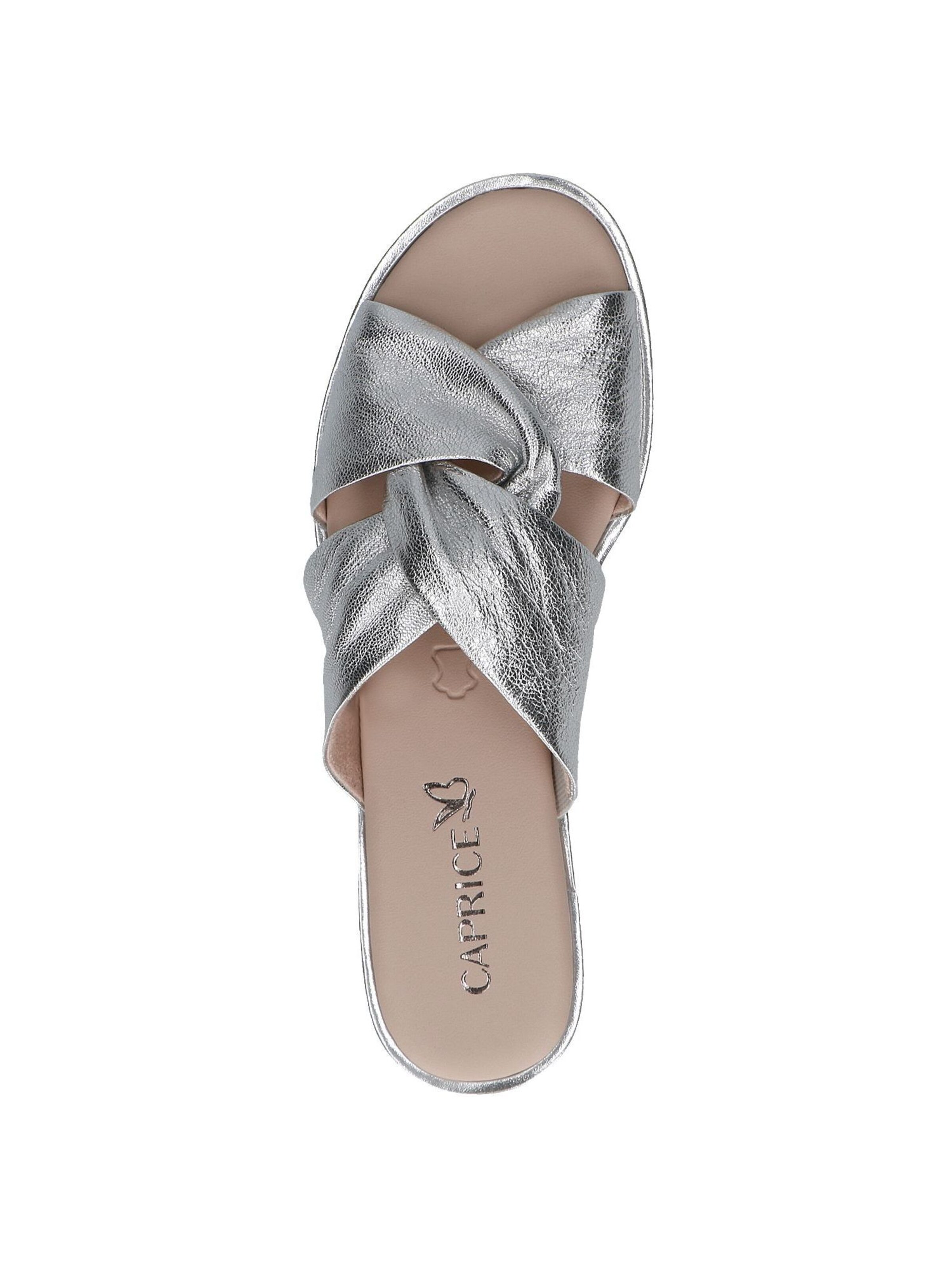 CAPRICE Mules in Silver