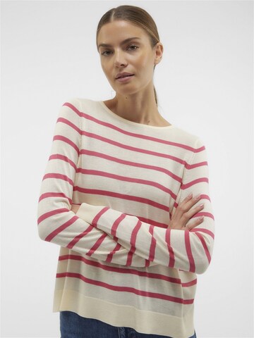 VERO MODA Trui 'NOVA' in Beige: voorkant