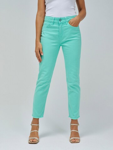 Coupe slim Jean 'True' Salsa Jeans en vert : devant