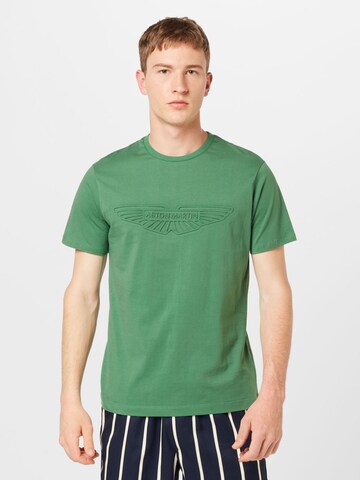 Hackett London - Camiseta 'EMBOSS' en verde: frente