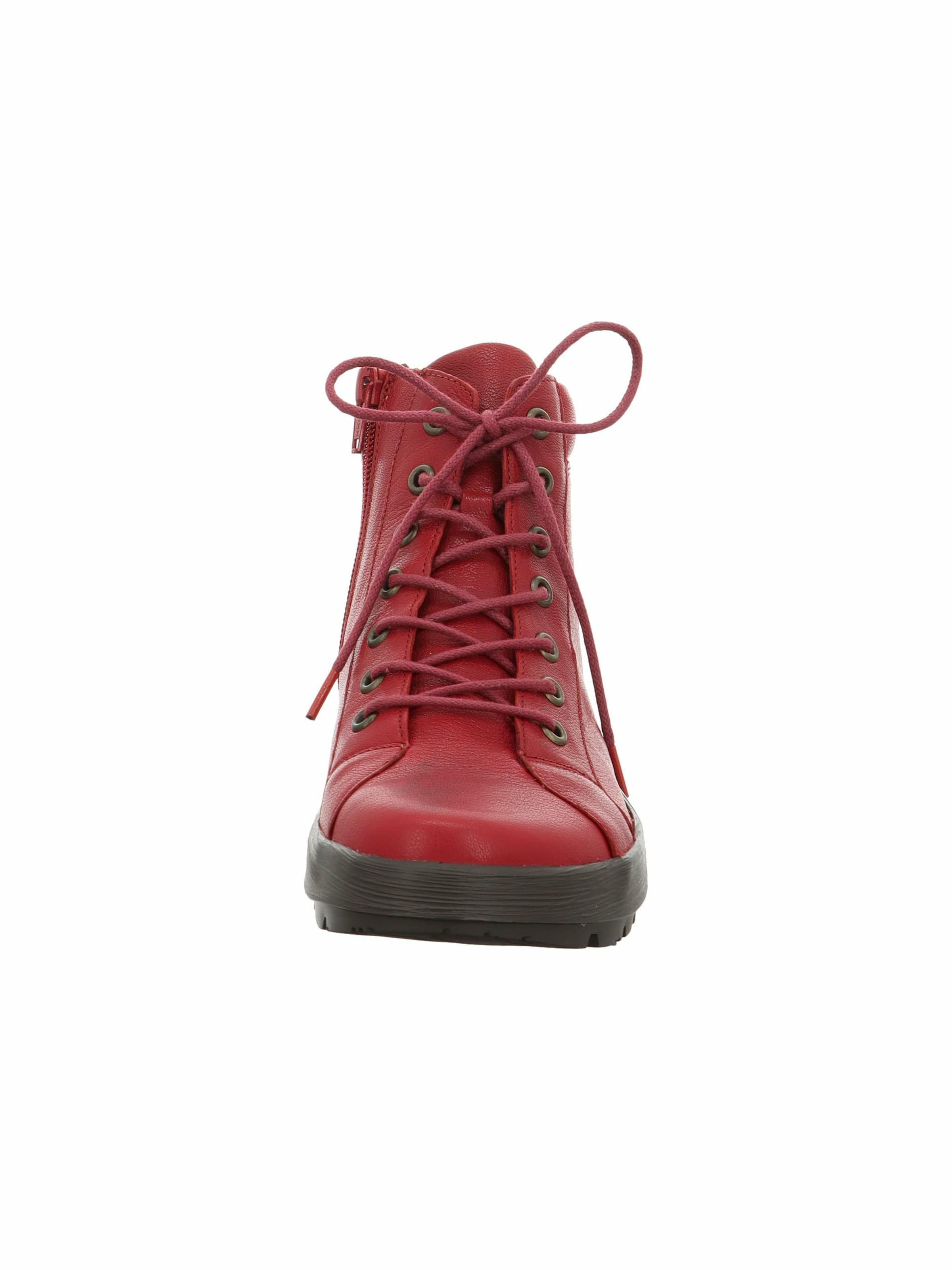 THINK! Lace-Up Ankle Boots in Red