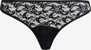 Hanro String 'French Lace' in Zwart: voorkant