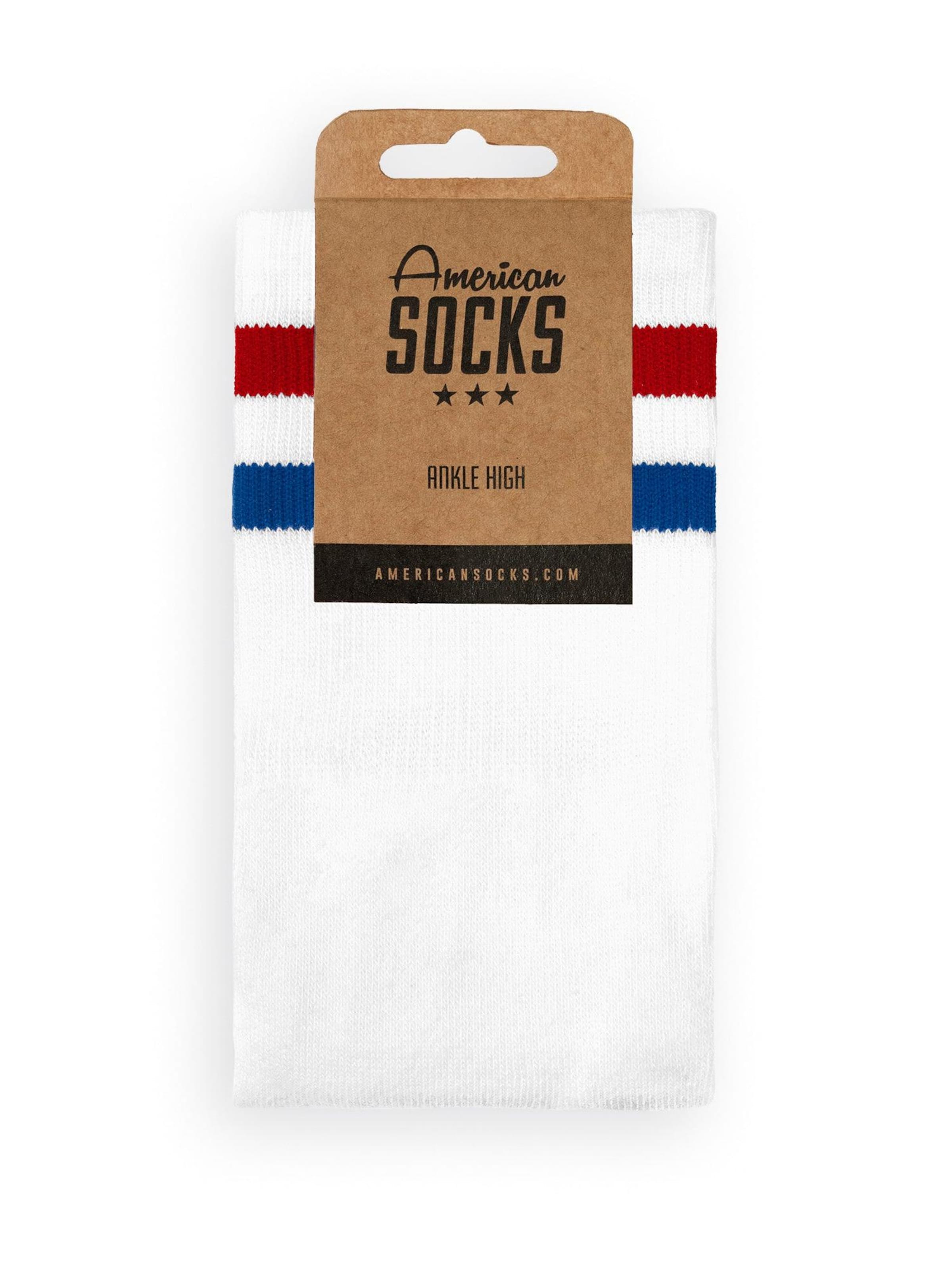 American Socks Ankle Socks 'Delorean' in White