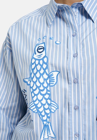 Milano Italy Blouse in Blue