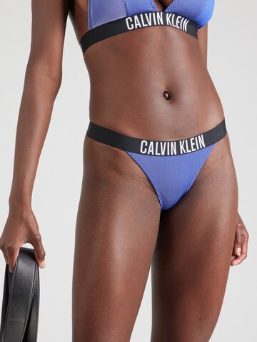 Bas de bikini Calvin Klein Swimwear en bleu : devant