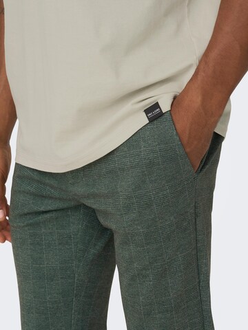 Slimfit Pantaloni eleganți 'Mark' de la Only & Sons pe verde