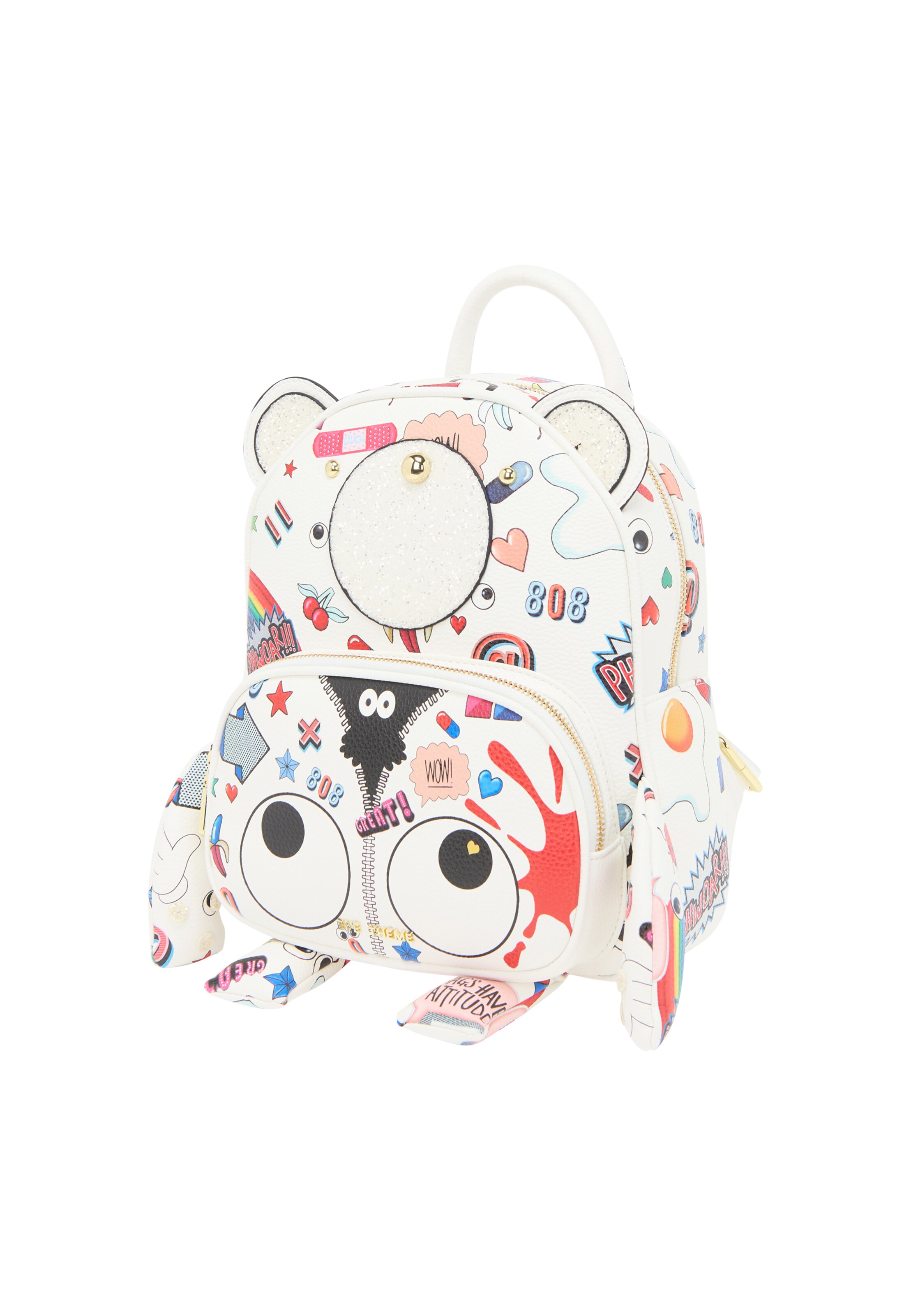 MYMO Σακίδιο πλάτης 'Pop Eyetheme' σε λευκό
