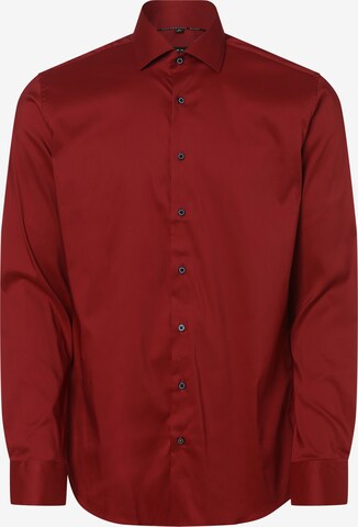 ETERNA Slim fit Overhemd in Rood: voorkant