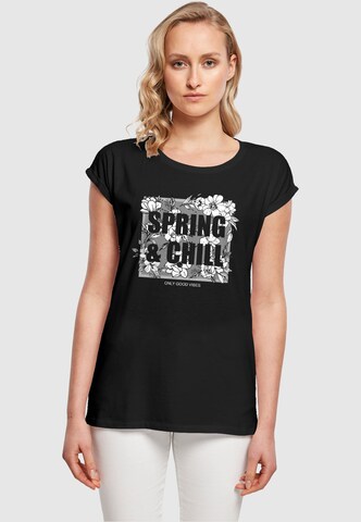 Merchcode Shirt 'Spring And Chill' in Black: front
