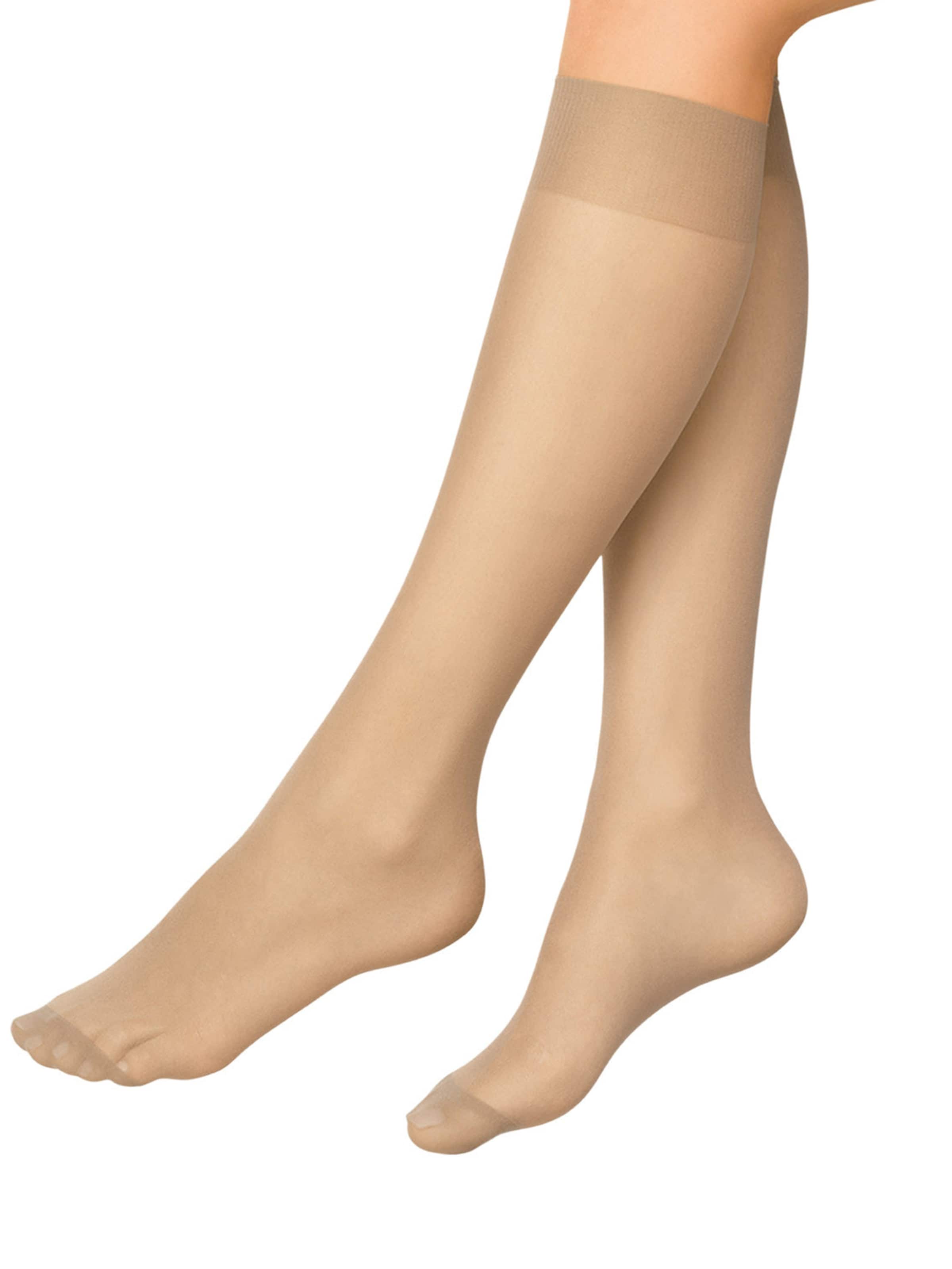 Chaussettes montantes ' 30 DEN ' Nur Die en marron : devant