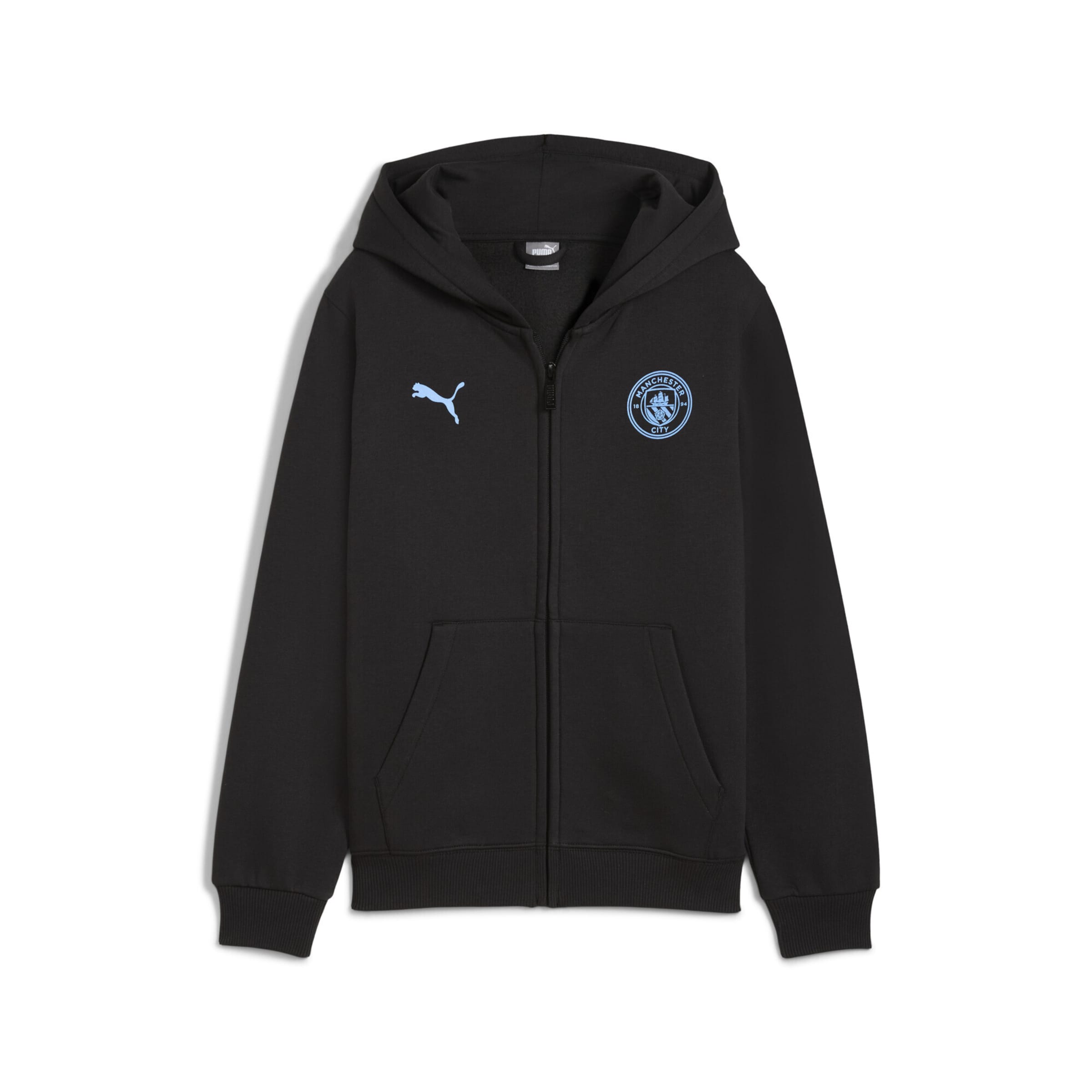 PUMA Sportief sweatvest 'Manchester City FtblEssentials' in Zwart: voorkant