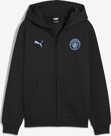 PUMA Sportief sweatvest 'Manchester City FtblEssentials' in Zwart: voorkant