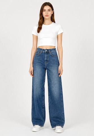 Wide leg Jeans di Elara in blu