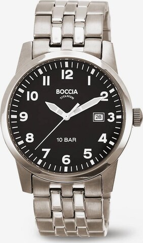 Boccia Titanium Analog Watch in Silver: front