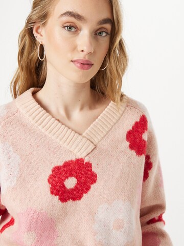 Monki Sweter w kolorze różowy