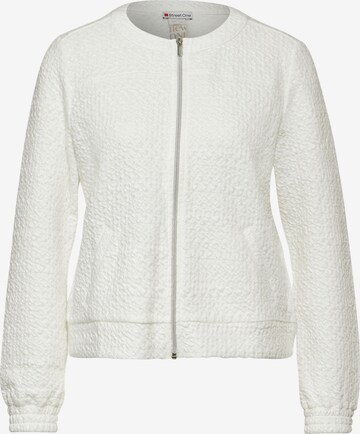 STREET ONE Knit Cardigan in White: front