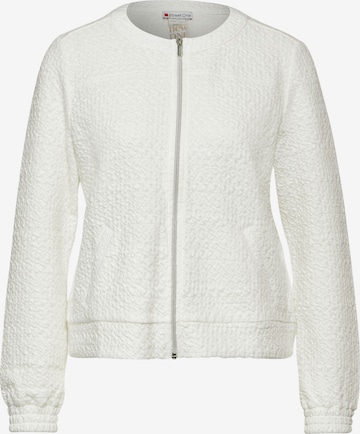 STREET ONE Knit Cardigan in White: front