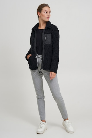 Oxmo Fleece jas in Zwart