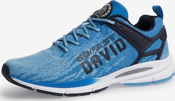 CAMP DAVID Leichter Sneaker im Strick-Design in Blau: Vorderseite