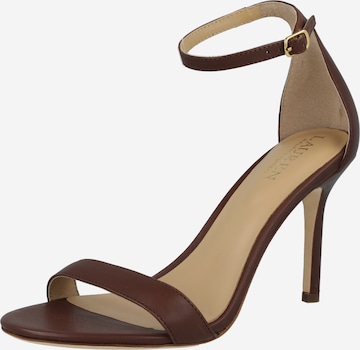 Lauren Ralph Lauren Strap Sandals 'ALLIE' in Brown: front