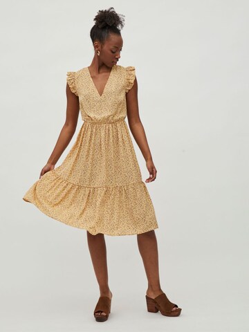 VILA فستان 'Ganla' بلون أصفر: الأمام