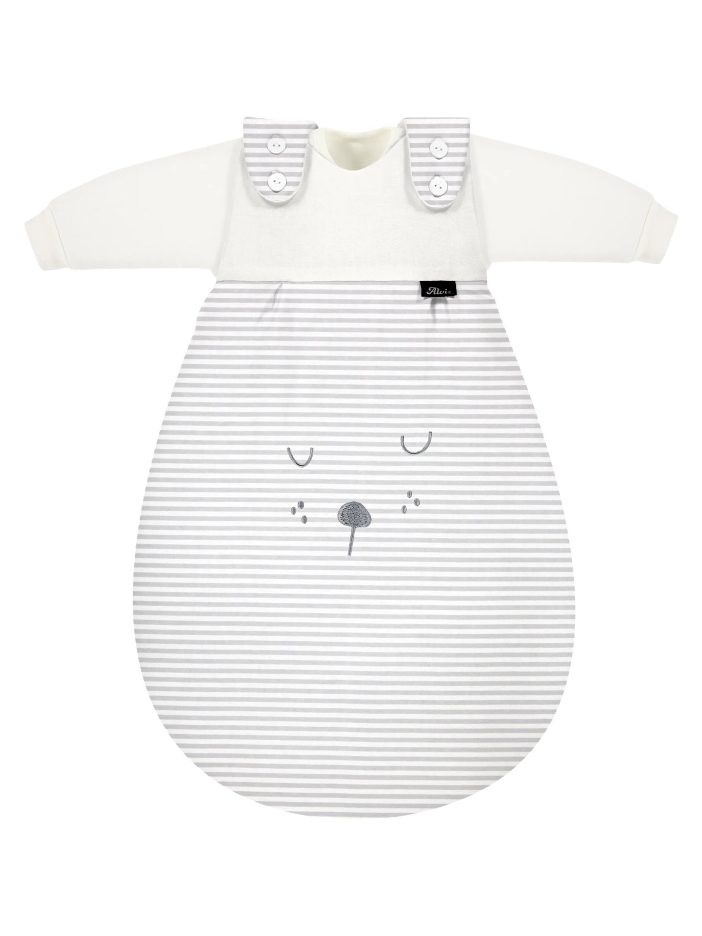 ALVI Schlafsack 'Schlafsack Baby-Mäxchen 3-teilig Baumwolle'‌‌‌‌ in Weiß: Vorderseite