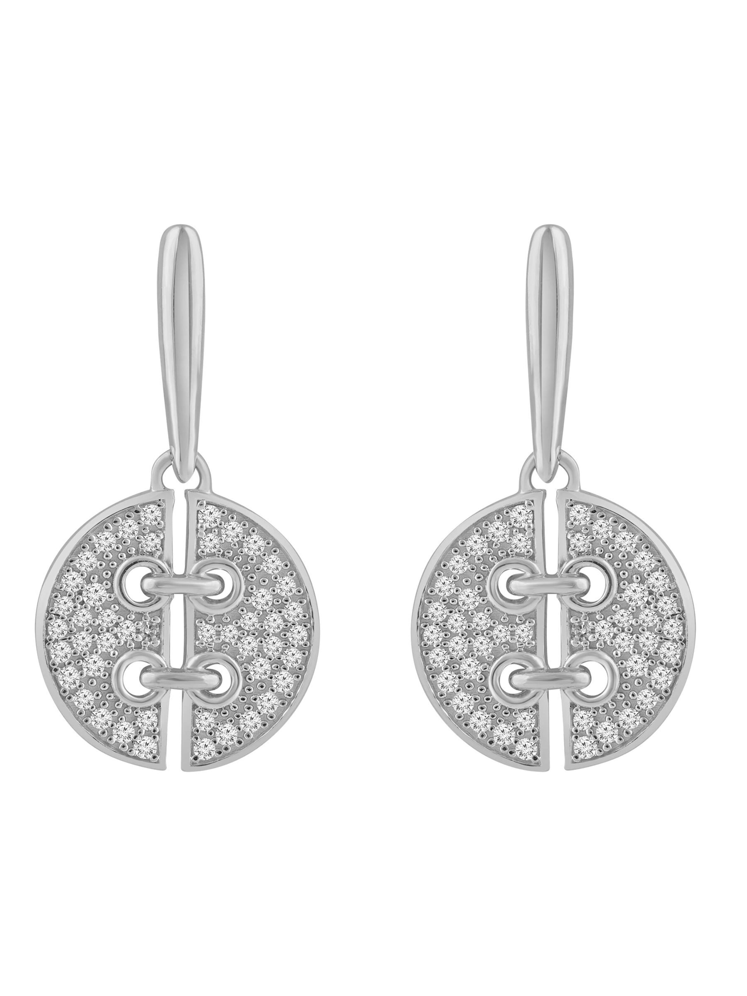 Diamant Exquis Earrings in Silver: front
