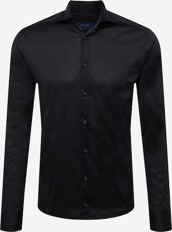 ETON Button Up Shirt in Black: front