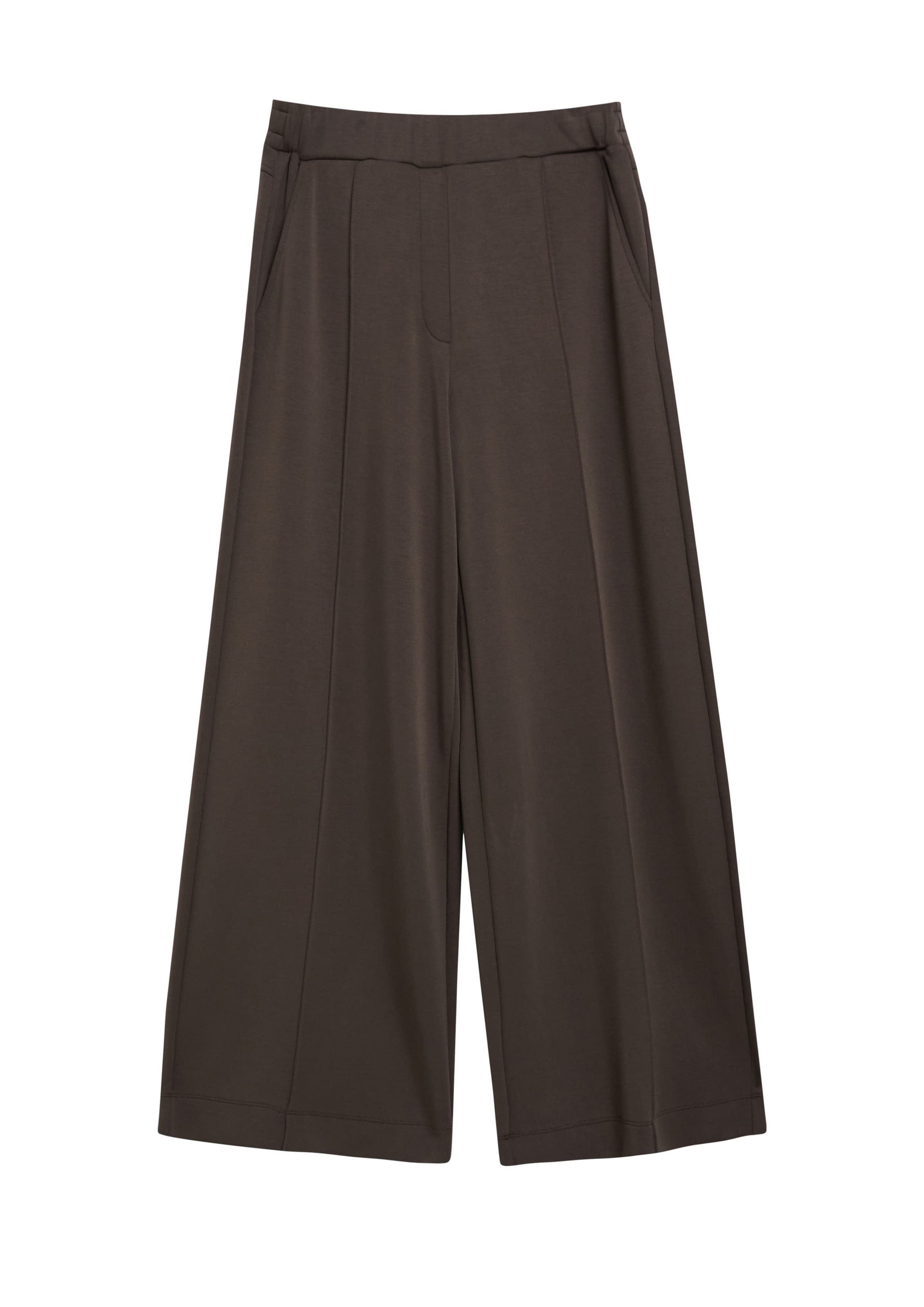 COMMA Wide leg Pants in Brown: front