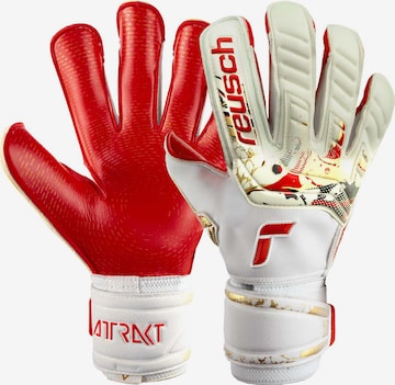 REUSCH Athletic Gloves 'Attrakt Gold X GluePrint' in Red: front