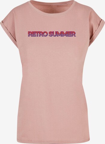 Merchcode T-Shirt 'Summer - Retro' in Pink: predná strana
