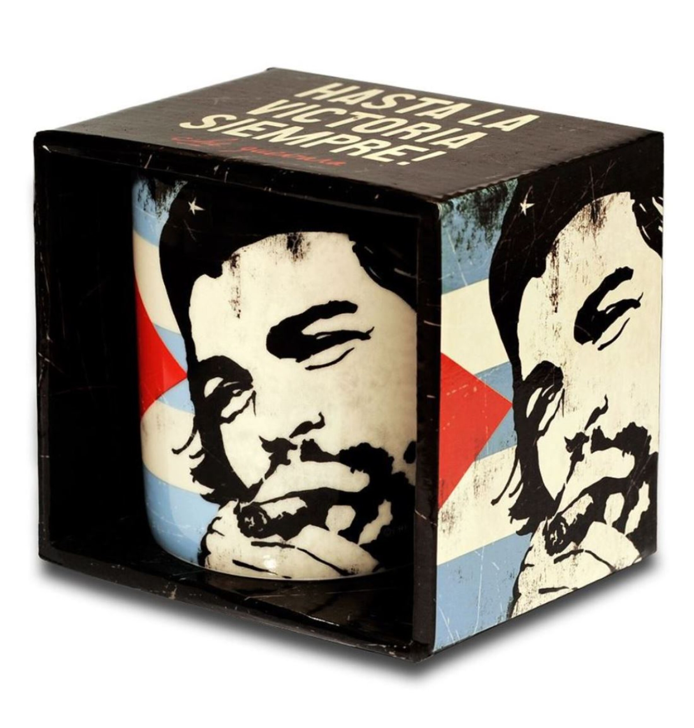LOGOSHIRT Cup 'Che Guevara - Cuban Flag' in Black