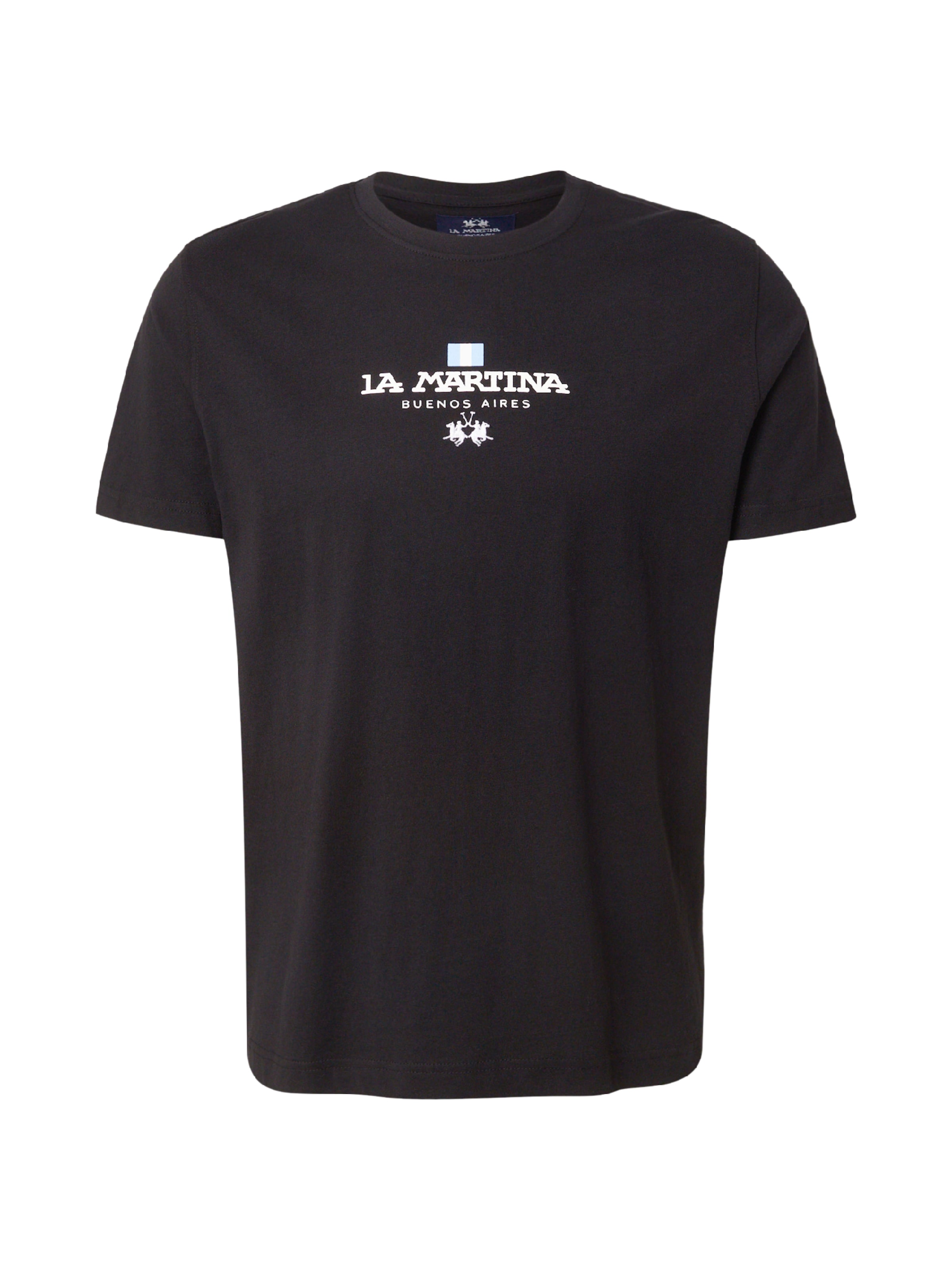 La Martina T-Shirt in Schwarz: Vorderseite